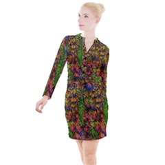 Fall Ivy Button Long Sleeve Dress by okhismakingart