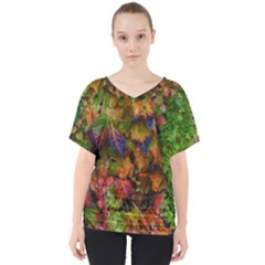 Fall Ivy V-neck Dolman Drape Top by okhismakingart