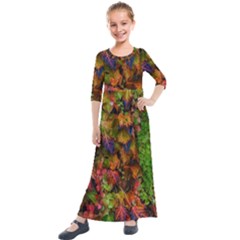 Fall Ivy Kids  Quarter Sleeve Maxi Dress by okhismakingart