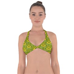 Texture Plant Herbs Green Halter Neck Bikini Top by Mariart