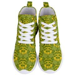 Texture Plant Herbs Green Women s Lightweight High Top Sneakers