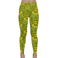 Texture Plant Herbs Green Lightweight Velour Classic Yoga Leggings by Mariart