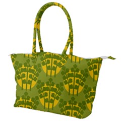 Texture Plant Herbs Green Canvas Shoulder Bag