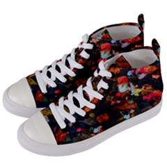 Leaves And Puddle Women s Mid-top Canvas Sneakers by okhismakingart