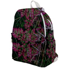 Pink-fringed Leaves Top Flap Backpack