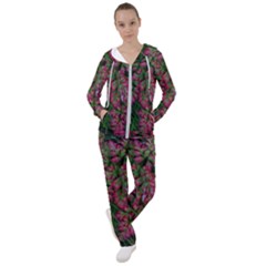 Pink-fringed Leaves Women s Tracksuit by okhismakingart