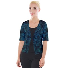 Columbine Leaves Cropped Button Cardigan by okhismakingart