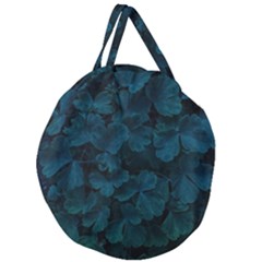 Columbine Leaves Giant Round Zipper Tote by okhismakingart