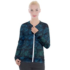 Columbine Leaves Casual Zip Up Jacket by okhismakingart