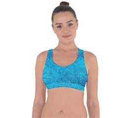 Turquoise Pine Cross String Back Sports Bra by okhismakingart