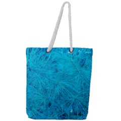 Turquoise Pine Full Print Rope Handle Tote (large) by okhismakingart