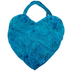 Turquoise Pine Giant Heart Shaped Tote by okhismakingart