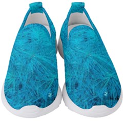 Turquoise Pine Kids  Slip On Sneakers by okhismakingart