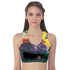 Mushrooms Sports Bra by okhismakingart