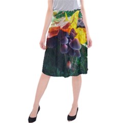 Mushrooms Midi Beach Skirt by okhismakingart