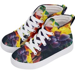 Mushrooms Kids  Hi-top Skate Sneakers by okhismakingart