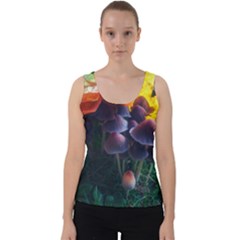 Mushrooms Velvet Tank Top by okhismakingart