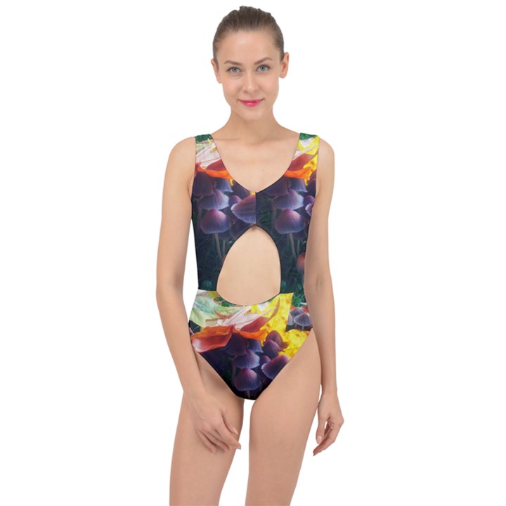 Mushrooms Center Cut Out Swimsuit