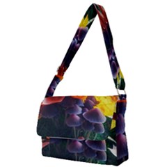 Mushrooms Full Print Messenger Bag by okhismakingart