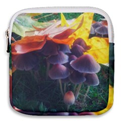 Mushrooms Mini Square Pouch by okhismakingart