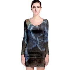 Tree Fungus Long Sleeve Bodycon Dress by okhismakingart