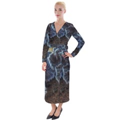 Tree Fungus Velvet Maxi Wrap Dress by okhismakingart