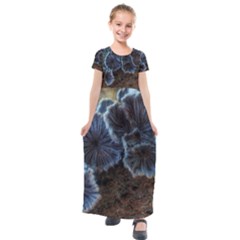 Tree Fungus Kids  Short Sleeve Maxi Dress by okhismakingart