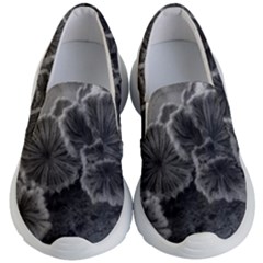 Tree Fungus Black And White Kids  Lightweight Slip Ons by okhismakingart