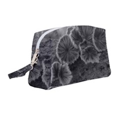 Tree Fungus Black And White Wristlet Pouch Bag (medium) by okhismakingart