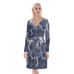 Tree Fungus Ii Long Sleeve Velvet Front Wrap Dress by okhismakingart