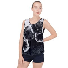 Tree Fungus High Contrast Bubble Hem Chiffon Tank Top by okhismakingart