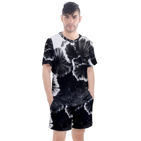 Tree Fungus High Contrast Men s Mesh Tee And Shorts Set by okhismakingart