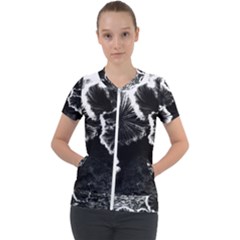 Tree Fungus High Contrast Short Sleeve Zip Up Jacket