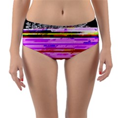 Static Wall Queen Annes Lace Version Iii Reversible Mid-waist Bikini Bottoms by okhismakingart