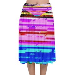 Static Wall Queen Annes Lace Version Iii Velvet Flared Midi Skirt by okhismakingart