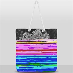 Static Wall Queen Annes Lace Version Iii Full Print Rope Handle Tote (large) by okhismakingart