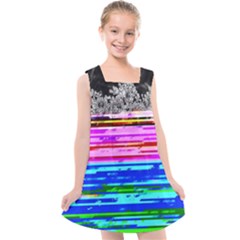 Static Wall Queen Annes Lace Version Iii Kids  Cross Back Dress by okhismakingart