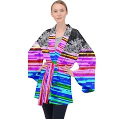 Static Wall Queen Annes Lace Version Iii Velvet Kimono Robe by okhismakingart