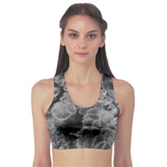 Tree Fungus Branch Vertical Black And White Sports Bra by okhismakingart