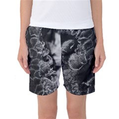 Tree Fungus Branch Vertical High Contrast Women s Basketball Shorts by okhismakingart