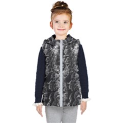 Tree Fungus Branch Vertical High Contrast Kids  Hooded Puffer Vest by okhismakingart