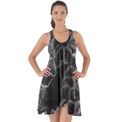 Tree Fungus Branch Vertical High Contrast Show Some Back Chiffon Dress by okhismakingart