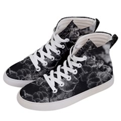 Tree Fungus Branch Vertical High Contrast Men s Hi-top Skate Sneakers by okhismakingart