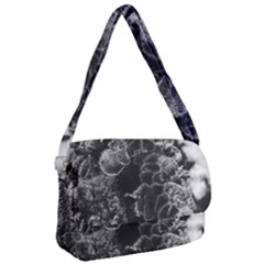 Tree Fungus Branch Vertical High Contrast Courier Bag by okhismakingart