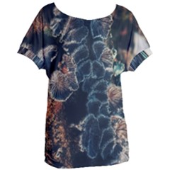 Tree Fungus Branch Vertical Women s Oversized Tee by okhismakingart