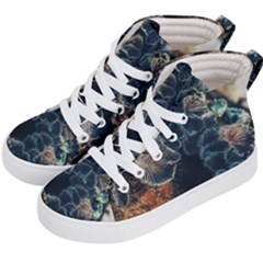 Tree Fungus Branch Vertical Kids  Hi-top Skate Sneakers by okhismakingart