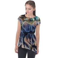 Tree Fungus Branch Cap Sleeve High Low Top by okhismakingart