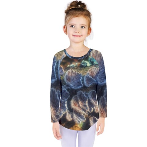 Tree Fungus Branch Kids  Long Sleeve Tee by okhismakingart