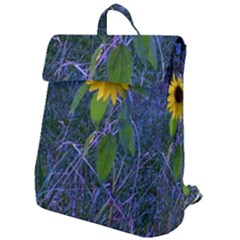 Blue Sunflower Flap Top Backpack