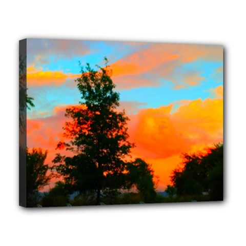 Neon Landscape Canvas 14  X 11  (stretched) by okhismakingart